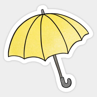 Yellow Umbrella Pattern Sticker